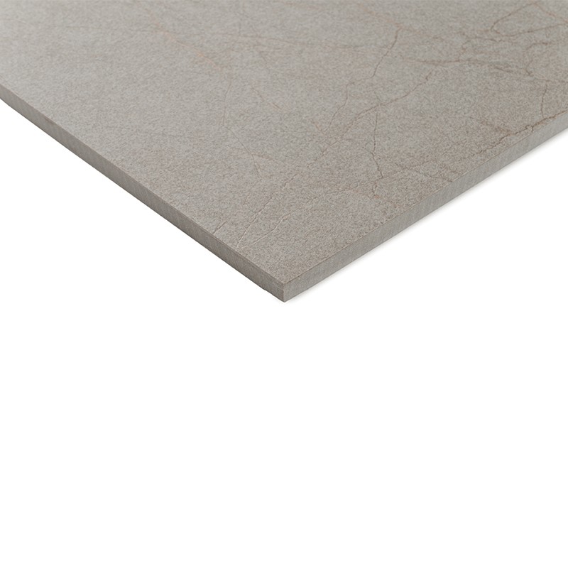 Light gray rectangular tile with subtle veining and beveled edge; shown in perspective on a clean white background.
