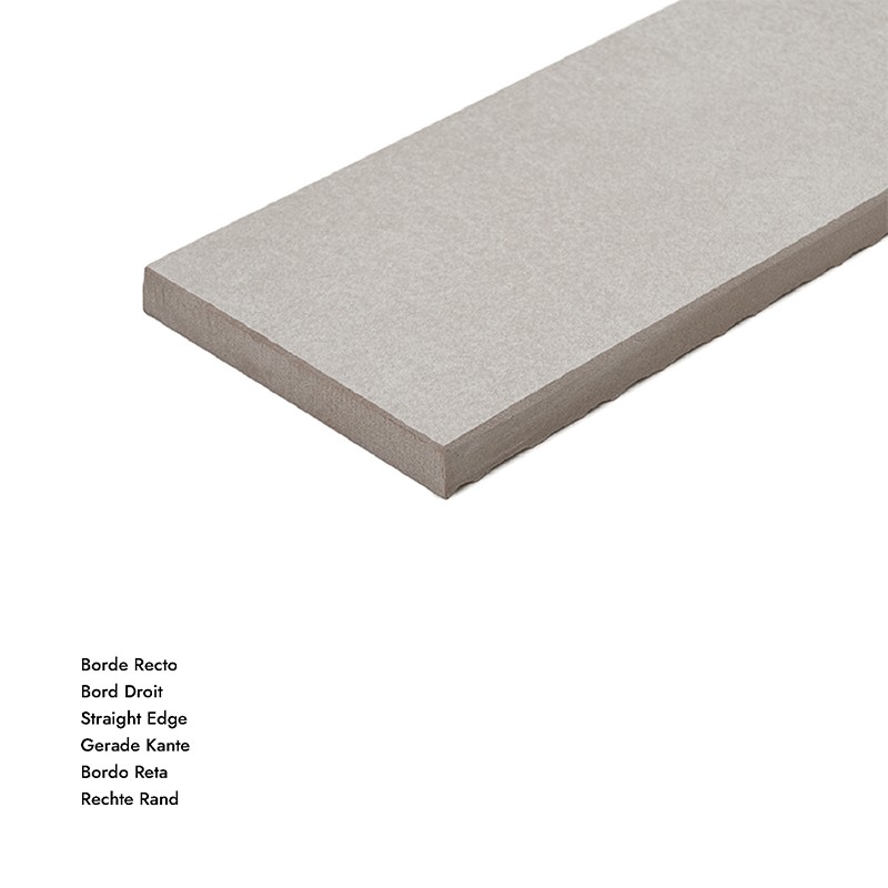 Light gray rectangular tile with a straight edge, viewed diagonally against a white background; printed text in the lower left corner.  Text: Straight Edge Straight Edge Straight Edge Straight Edge Straight Edge Straight Edge Straight Edge Straight Edge