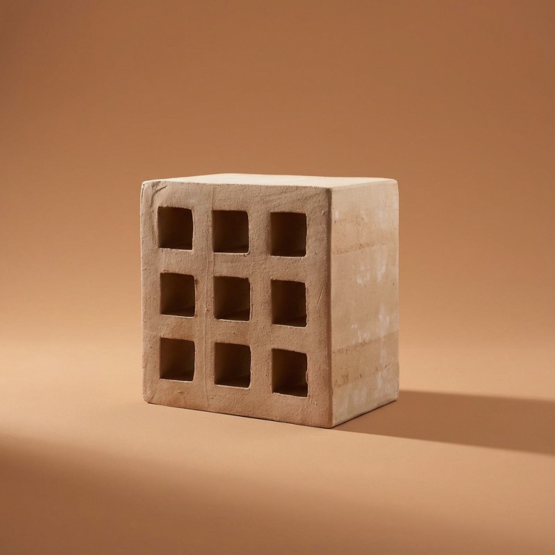 Elemento vazado Salk em terracota