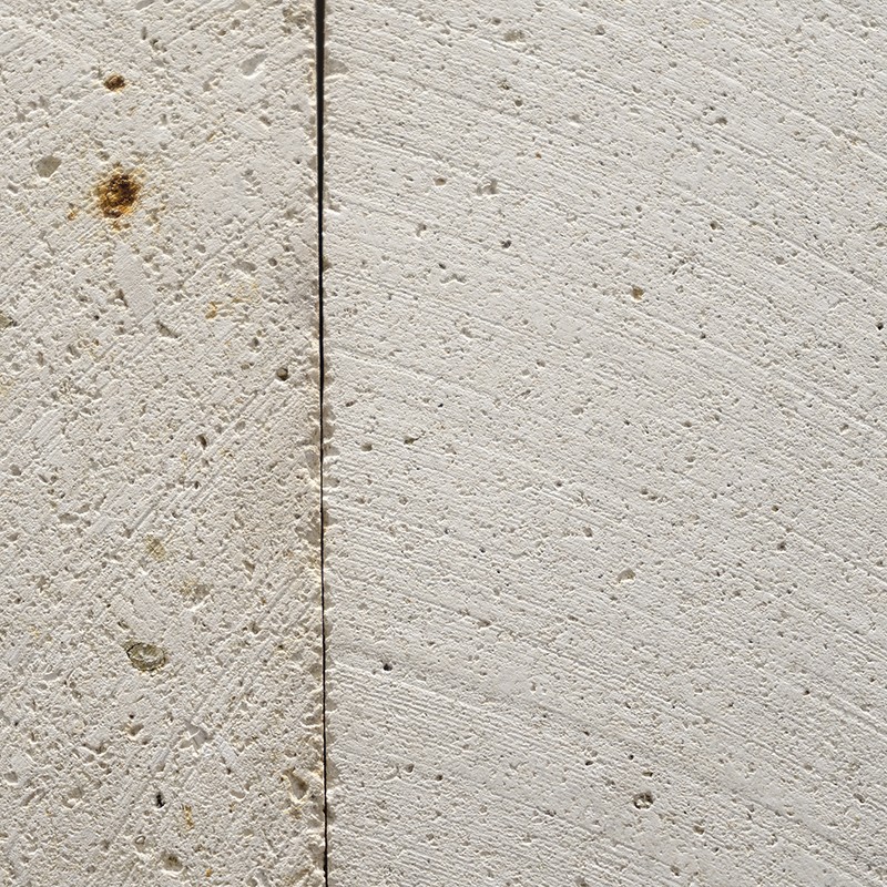 Weißer Kalkstein 20x20 - Grobkörnig