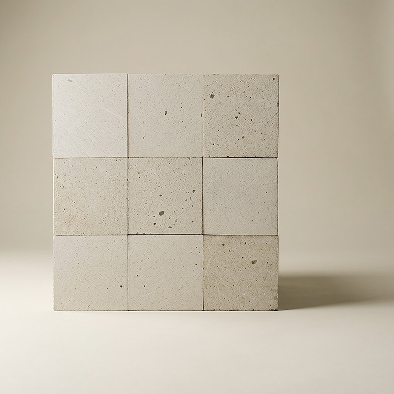Witte Kalksteen 20x20 - Grove Korrel