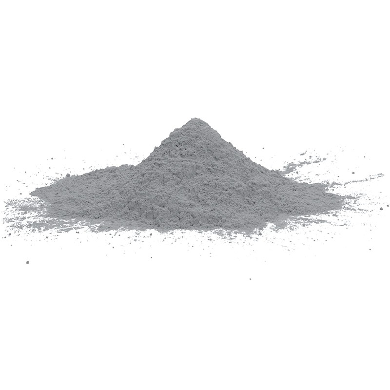 De tas staat rechtop en bevat de tekst voor decoratief gebruik van hars-cement in een grijze verpakking. `Fugabella Kleur 08, ke