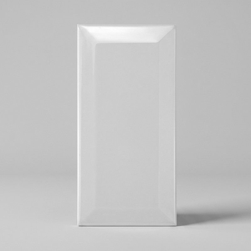 Glossy Grey Bevel 7,5x15