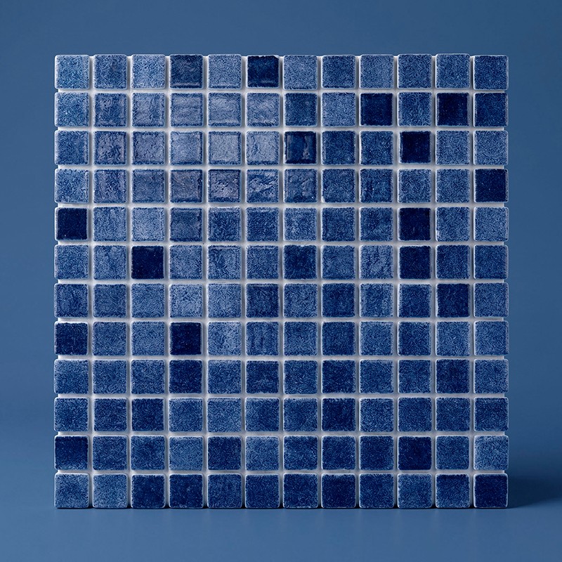 Mosaico de névoa azul cobalto