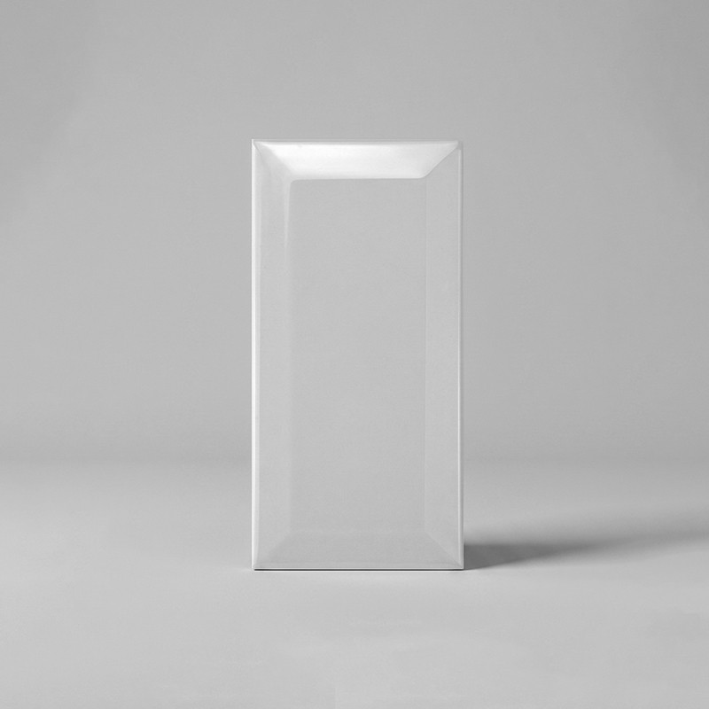 Glossy Grey Bevel 7,5x15