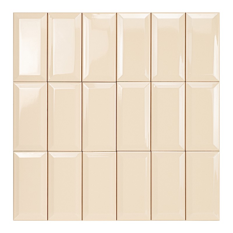Biseau Beige Brillant 7,5x15