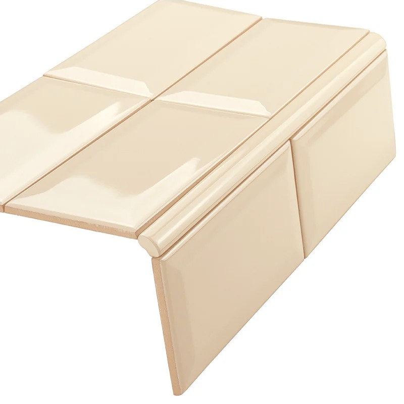 Glanzende Beige Rand 7,5x15