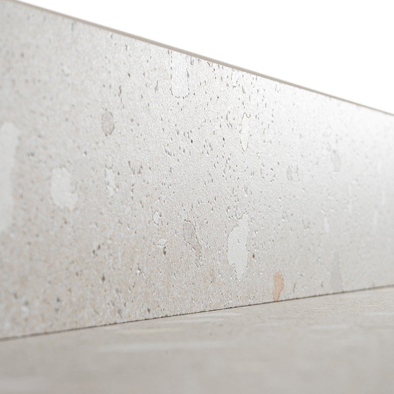 Balat Greige Bevelled Skirting Tile 7.5 cm