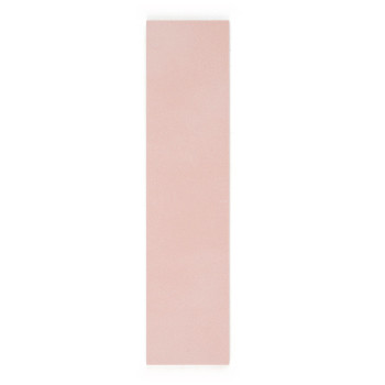 Rectangular pink tile, oriented vertically, displays a smooth, even surface against a plain white background.