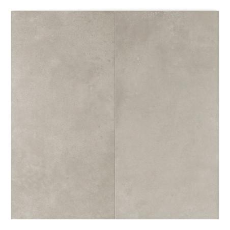 Um ladrilho retangular liso, cinza claro, dividido em duas seções iguais, fica plano com uma textura sutil e salpicada em um amb Um ladrilho retangular liso, cinza claro, dividido em duas seções iguais, fica plano com uma textura sutil e salpicada em um amb