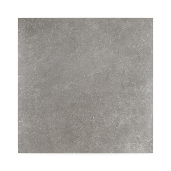 Die Fliese weist eine glatte, mattgraue Oberfläche mit dezent gesprenkelten Mustern auf und schafft so ein minimalistisches und 