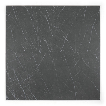 Dunkelgraue quadratische Fliese mit dünner, weißer Maserung. Das Fliesenmuster ähnelt Naturstein und sorgt für ein elegantes, an Dunkelgraue quadratische Fliese mit dünner, weißer Maserung. Das Fliesenmuster ähnelt Naturstein und sorgt für ein elegantes, an