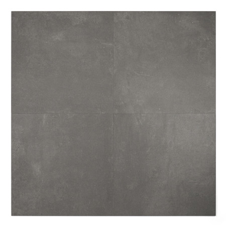 Um grande ladrilho quadrado exibe uma superfície cinza-carvão lisa e uniforme, contra um pano de fundo simples e discreto. Um grande ladrilho quadrado exibe uma superfície cinza-carvão lisa e uniforme, contra um pano de fundo simples e discreto.