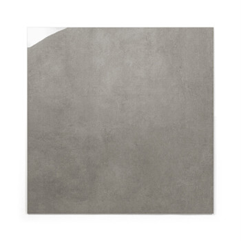 A square tile with a smooth, matte finish appears in a light gray color, positioned against a plain white background.