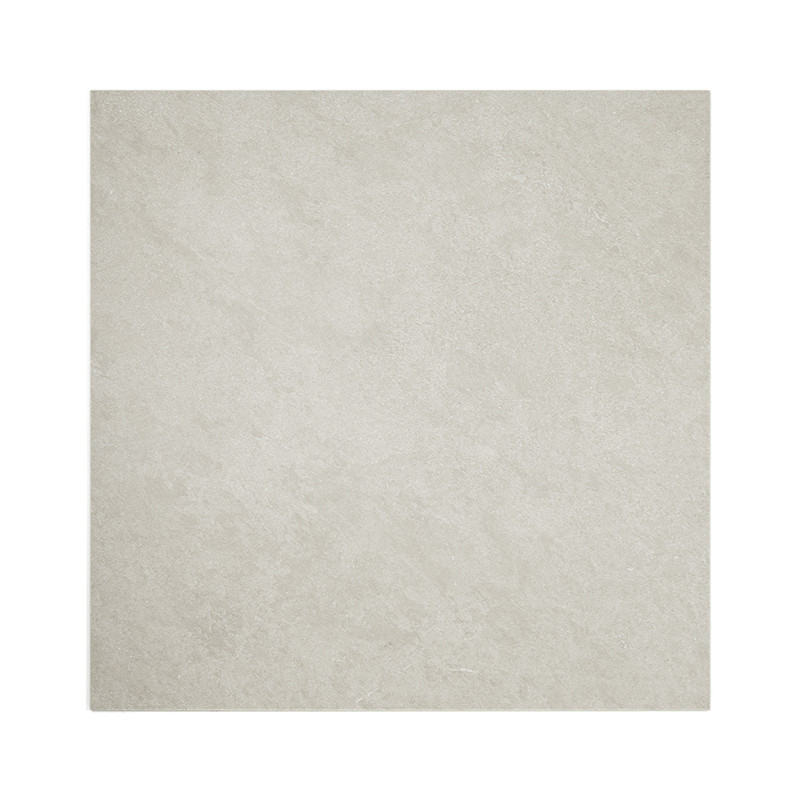 Eine quadratische Fliese zeigt ein dezentes, strukturiertes Muster mit hellen Grautönen und schafft so ein neutrales und vielsei