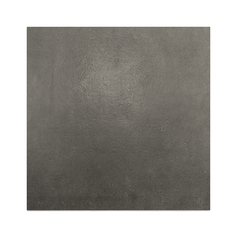 A square gray tile with a smooth, textured surface is displayed against a plain white background, emphasizing its color and fini