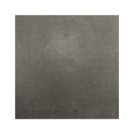 A square gray tile with a smooth, textured surface is displayed against a plain white background, emphasizing its color and fini