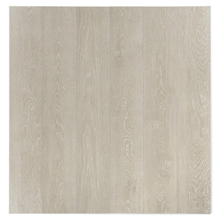 Carreau carré présentant un motif de grain de bois pâle, affichant des lignes verticales et des nœuds naturels, évoquant un aspe