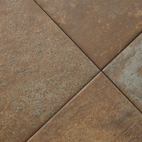 Quatro ladrilhos quadrados texturizados se encontram na diagonal, cada um exibindo tons marrons terrosos com variações sutis, cr Quatro ladrilhos quadrados texturizados se encontram na diagonal, cada um exibindo tons marrons terrosos com variações sutis, cr