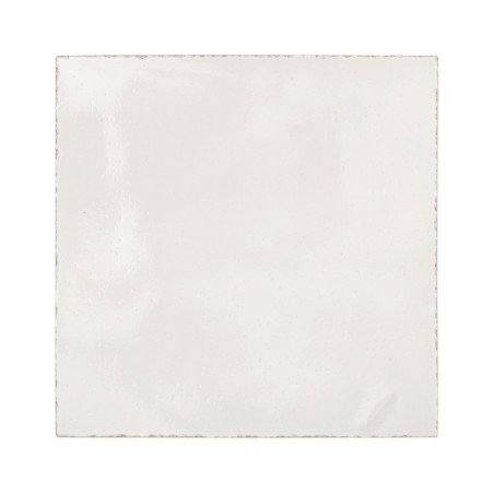 Nove ladrilhos de terracota branca, lisos e uniformes, dispostos em uma grade de três por três sobre um fundo liso.