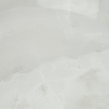 Um ladrilho cinza claro exibe redemoinhos sutis de cinza mais escuro e branco, lembrando padrões de pedra natural, criando uma s