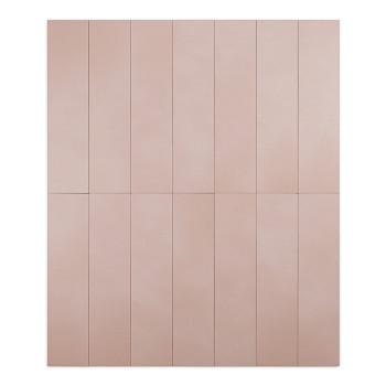 Rectangular pink tile, oriented vertically, displays a smooth, even surface against a plain white background.