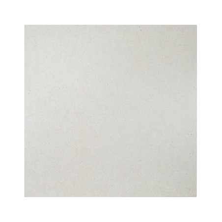 Um ladrilho quadrado liso, cinza claro, com uma textura lisa, situado sobre um fundo branco em branco. Nenhum texto está present