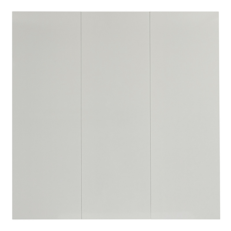 Glossy white rectangular tile with slight reflection in the upper left corner; smooth and elongated surface, presented on a neutral white background.