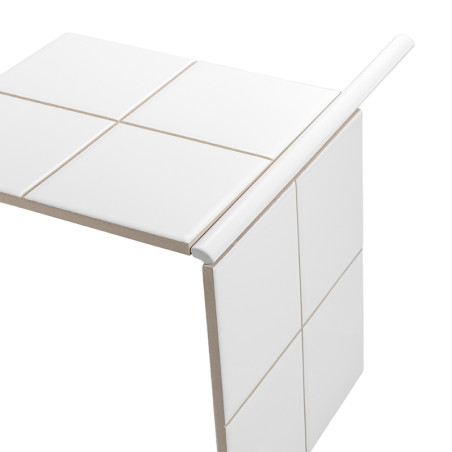 Carrelage 10x10 blanc brillant