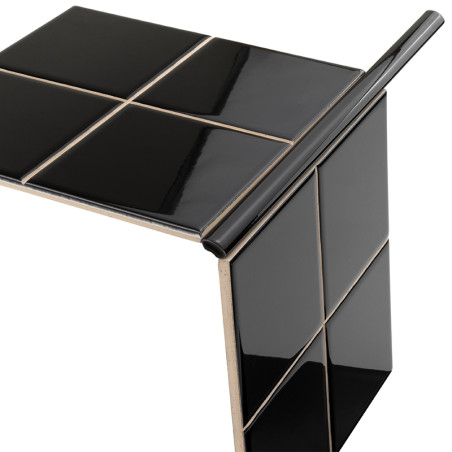 Carrelage 10x10 noir brillant