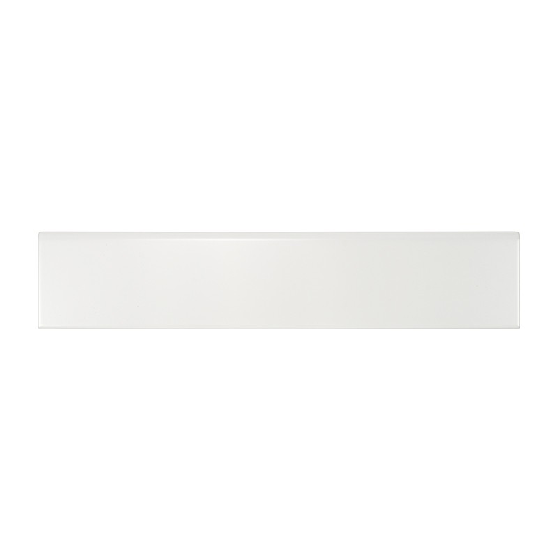 Rodapé Porcelânico Branco Cetim 12x60