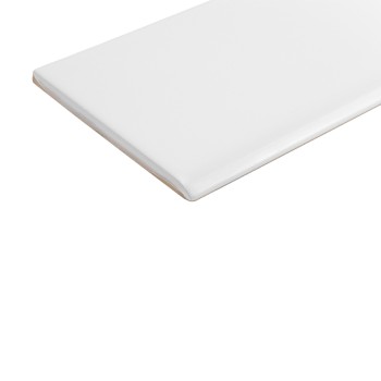 Rodapé Porcelânico Branco Cetim 12x60