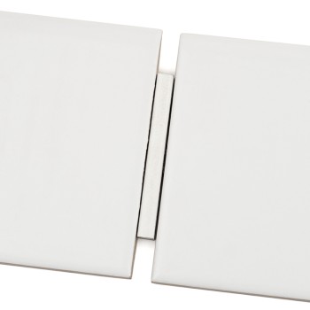 Rodapé Porcelânico Branco Cetim 12x60