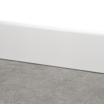 Rodapé Porcelânico Branco Cetim 12x60