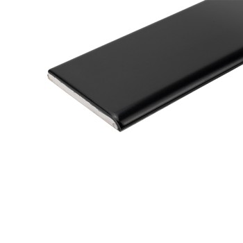 Plinthe Porcelaine Noire Satiée 8x60 cm