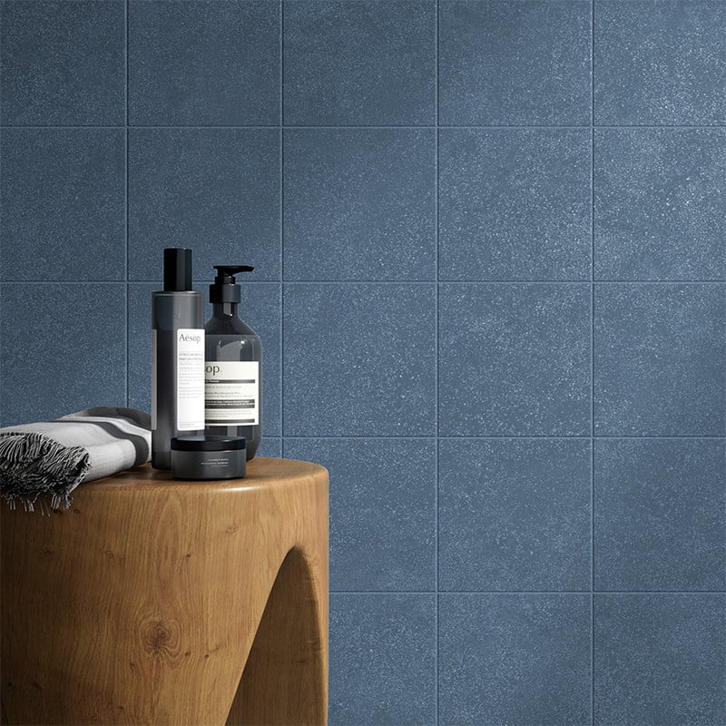 blue terrazzo tile
