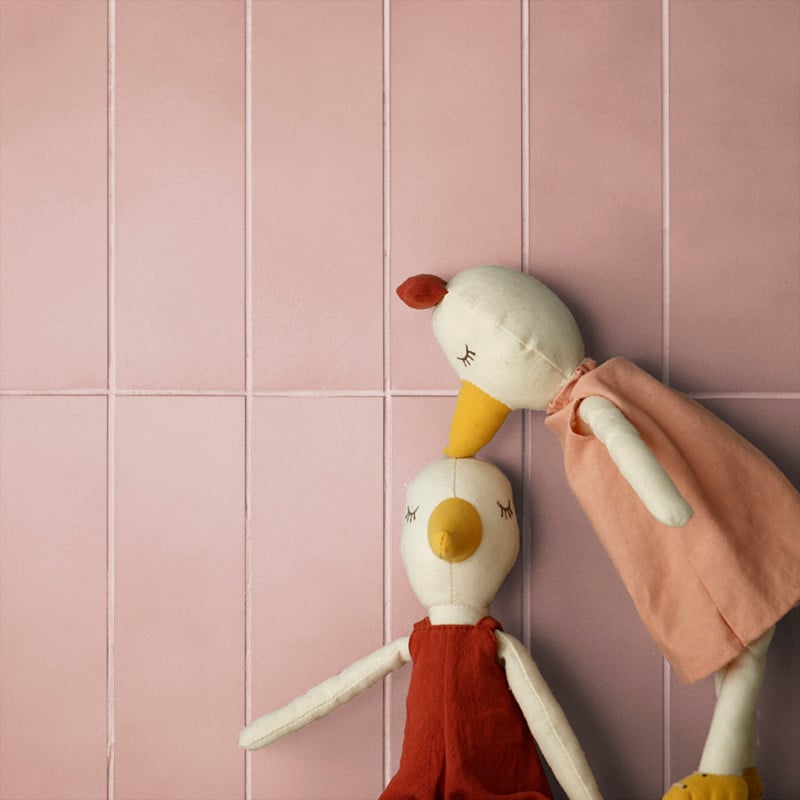 pink matte tile