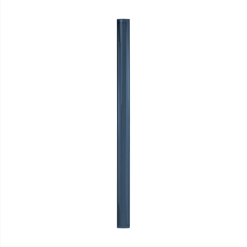 Long, narrow, dark blue tile, rectangular in shape with slightly rounded edges; placed vertically and centered on a white background.