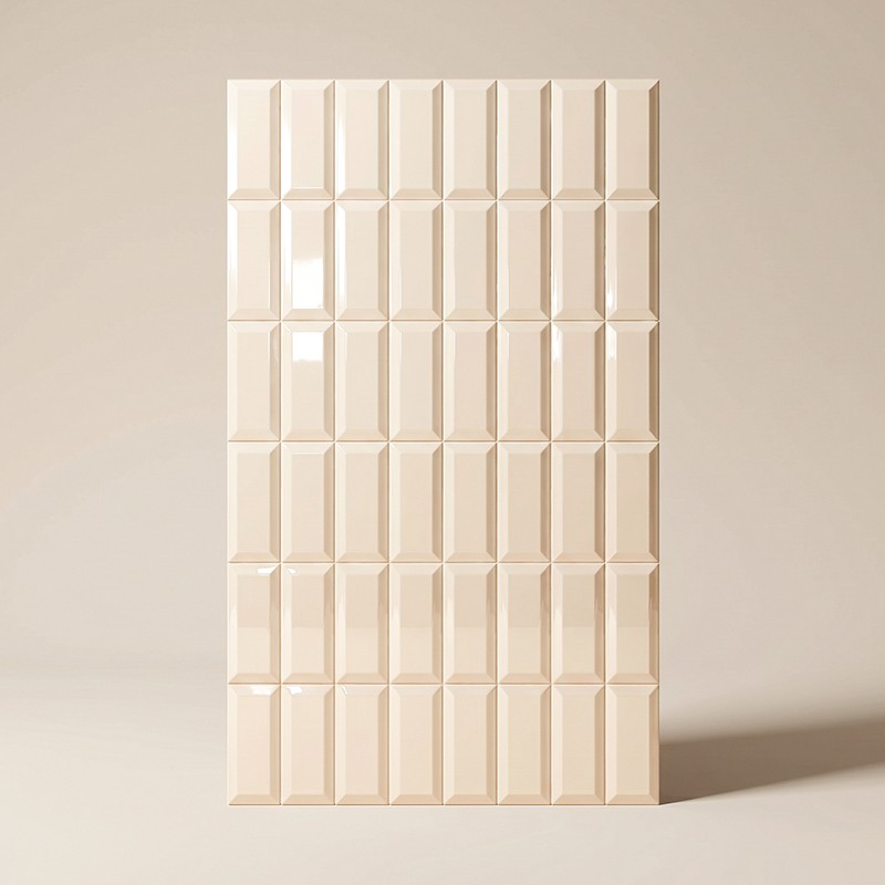 Bisel Beige Brillo 7,5x15